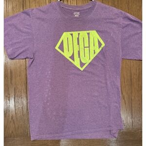 Port & Company Purple T-Shirt "DECA" Logo Graphic Tee Adult Large L